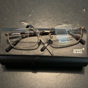 Montblanc Elegant Gold and Black Glasses